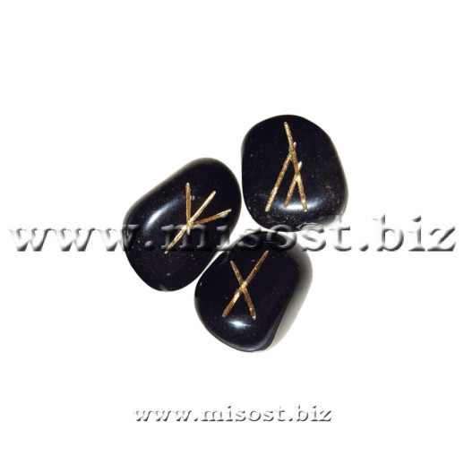 Руны каменные - Черный Агат