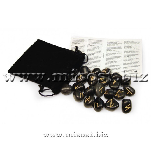 Руны каменные - Черный Агат