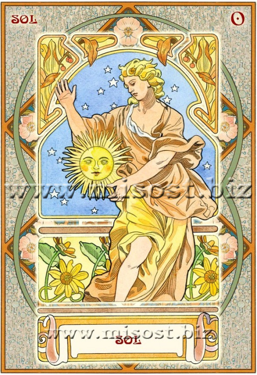 Astrological Oracle Cards. Art Nouveau