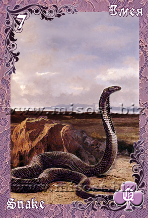 Винтажный Оракул Ленорман Лиловые и Вишневые Сумерки (Lenormand Vintage Oracle Lilac & Cherry Twilight). Береника